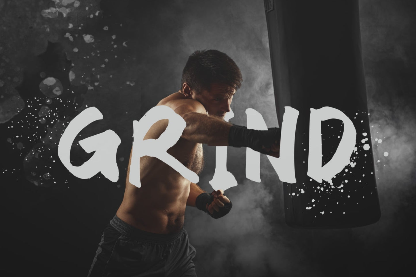GRIND motivational gym canvas art