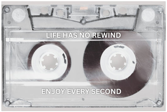 Life Has No Rewind, Enjoy Every Second - Music Lover Music Tape Cassette Tape Canvas Print