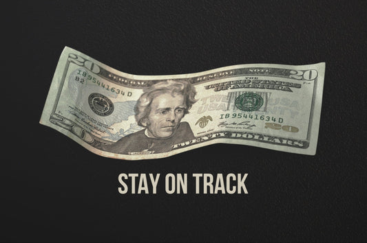 Stay On Track with Waving $20 Bill Money Canvas Wall Print