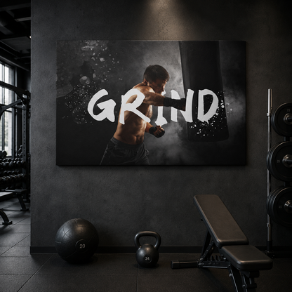 GRIND Motivational Boxing Canvas Wall Art