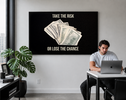 Stay On Track with Waving $20 Bill Money Canvas Wall Print